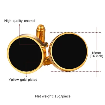 Collare Butoni de Lux Pentru Barbati Ușor Forma Rotunda de Aur/Argint de Culoare Manșetă link-uri de Bijuterii Buton de Înaltă Calitate C224