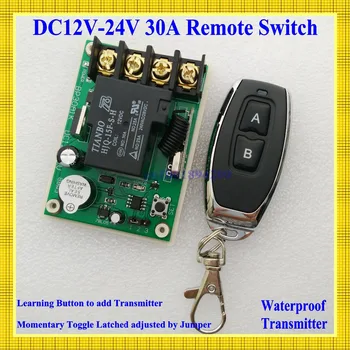 Control de la distanță Switch-uri DC 12V-24V 30A Releu Largă de Tensiune de Receptor de 12V, 14V 16V 24V Receptor Transmițător 3000W Controler de la Distanță