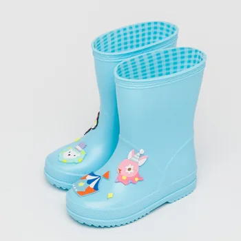 Copii Băieți Fete Rainboots Desene animate PU Pantofi de Cauciuc Antiderapante Copii Impermeabil Cizme de Ploaie Printesa Prinț Rainshoes Dimensiune 23-30