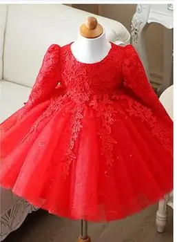 Copii Fată Dress 2016 Nou Rochie de moda pentru Fete Printesa rochie de Petrecere pentru Fetita Rochie cu maneci lungi pentru Sugari 1-12 ani
