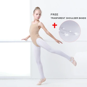 Copii Fete De Balet Lenjerie Nud Costumul Fără Sudură Piele De Culoare Gimnastica Tricou Reglabil