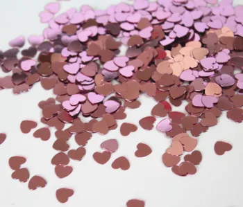 Copil de dus 6 mm Tiny baby Pink Sparkle Inima de Nunta Confetti Decor de Masă