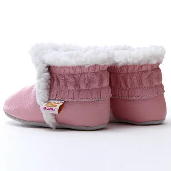Copil piele, Cizme pentru Fată Băiat Roz Copilul Papuceii de Iarna Cizme de Zăpadă Baby Girl Cizme de Păr de Iepure Cald Pantofi pentru Copii Primul Pietoni