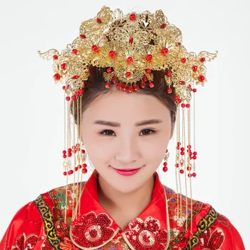 Coronet costum de păr bijuterii retro cheongsam Chineză capul fluxul pieptene decorat retro Coronet