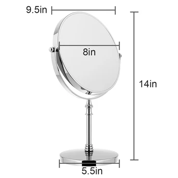 Cosprof de 8 Inch Diametru 10X Mărire Oglindă de Machiaj Buna 360 de Grade de Rotație de Înaltă Calitate Dual Oglindă Laterală