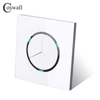 Coswall 2018 New Sosire Cristal Panou de Sticlă 3 Banda 1 Mod Aleatoriu faceți Clic pe Buton Întrerupător de Lumină Cu LED Indicator