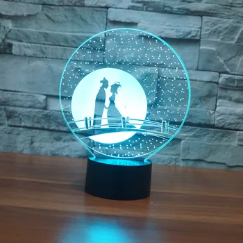 Cotofana Pod 3D LED Lumina de Noapte de Masă Lămpi de Birou, Iluzie Optică 3D Vizuale Lampă 7 Culori Atinge Masă Lampă de Birou pentru Vacanță
