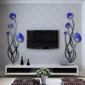 Creativ Art-flori Acrilice cristal stereo autocolante de perete camera de zi intrarea romantic decor
