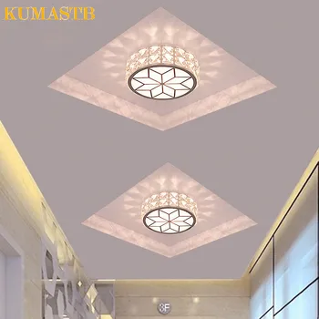 Creative 3W LED Rotund Lampă de Tavan Culoar, Coridor Luminarias para teto Living Plafon LED Balcon Luciu De Cristal KUMASTB