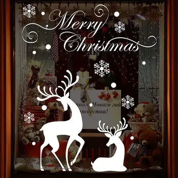Crăciun Ren Vinil Autocolante de Perete Decalcomanii de Perete Amovibil vitrină Înaltă Calitate Wallpaper 3d Poster Decor Mural SA929