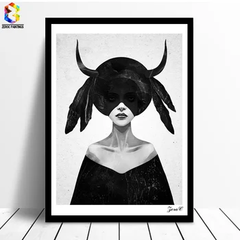 Cuadros Postere Si Printuri De Arta De Perete Panza Pictura Poze De Perete Pentru Camera De Zi Nordic Decor Fata De Culoare Negru Poster