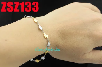 Culoare aurie 5.4 mm din oțel inoxidabil Bretele dantelă în formă de inimă brățară femeie moda bijuterii 20buc ZSZ133