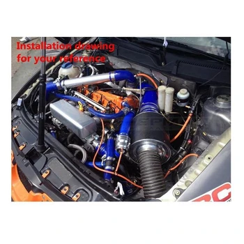 Curse Silicon turbo de Încălzire Și Furtun Radiator Kit Pentru Nissan Silvia S13 S14 S15 180SX 200SX sr20det și(10buc) EP-NSR002A