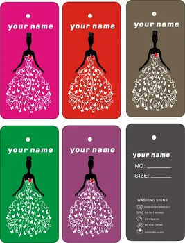 Custom print seara ce dreess' hang categorie rochie de mireasa tag-uri , personalizate femei cârpă tag-uri ,imprimare logo-ul pe tag-uri