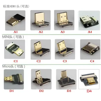 D Micro HDMI de sex Masculin la Cablu de Extensie 1080P pentru Telefonul mobil, tableta, camera FPC FPV MICRO HDMI CABLU
