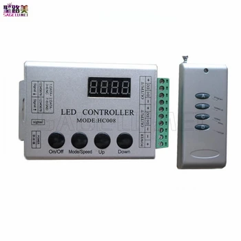 DC12V 4Keys HC008 programabile cu led-uri rgb pixel controller,control 2048 pixeli,133 moduri efect,ws2811 2801 ect RF controller