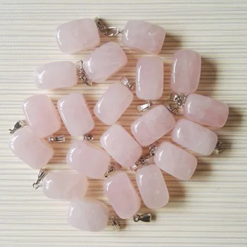 De bună calitate Naturale roz de cristal piatra pandantive formă Neregulată farmece pandantive roz pandantive en-Gros 36buc/lot