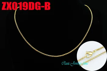 De culoare aurie din otel inoxidabil colier rotund 2mm corneliu link-ul de lanțuri femei lady moda bijuterii 20buc ZX019DG-B