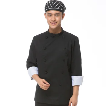 De Iarnă de înaltă calitate cu mâneci lungi Bucătar-șef de serviciu la un Hotel de lucru poarte Restaurant haine de lucru Scule uniformă a găti Topuri