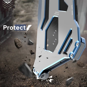 De lux Armura Doom derulează Aluminiu Coajă de Caz pentru SAMSUNG Galaxy s9 s9plus NOTA 8/ S8/S8 plus/ S7 Edge/ S7 Metal Bara de protecție cazuri
