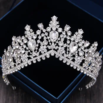 De lux Stras Mireasa Diademe Coroana Baroc Plin de Cristal Diadema pentru Mireasa Benzi de Nunta Bijuterii de Păr Accesorii vestimentare