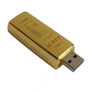 De mare Viteză usb 3.0 flash drive Lingouri de Aur Bar Formă de Memorie USB Flash Drive Stick U disc 8GB 16GB 32GB 64GB Pendrive