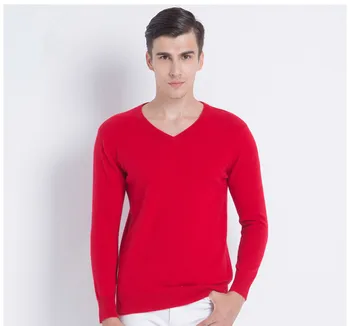 De mari dimensiuni de de capră de cașmir pentru bărbați boutique business casual pulover pulover culoare solidă O/V-neck S/105-3XL/130