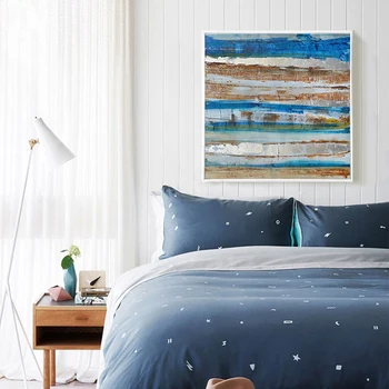 De Vară Din 2016 Litoral Ocean Albastru Abstract, Arta De Perete Pictura In Ulei Pe Panza Living Modern Loft Industrial Dormitor