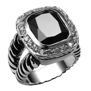 De Vânzare la cald onix Negru 925 Sterling Silver Cantitate Mare Ring Pentru Bărbați și Femei, Bijuterii de Moda, Petrecere, Cadou, Dimensiune 6 7 8 9 10 F1460