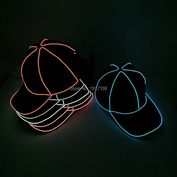 De înaltă calitate, 10 culori disponibile Glow LED Bboy Pălării snapbacks sepci de baseball pălărie de hip-hop băiat și fată pentru o petrecere de Halloween Pălării
