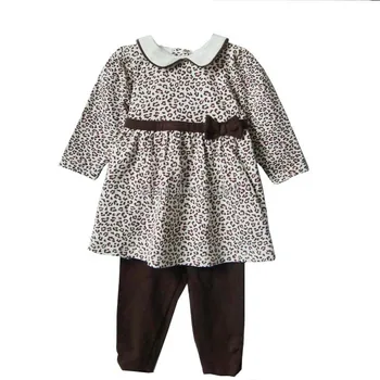 De înaltă Calitate Bumbac Leopard pentru Copii Set Haine Copii Fete Dress Toddler Toamna Fete Nou-născuți Haine seturi roupas de bebe