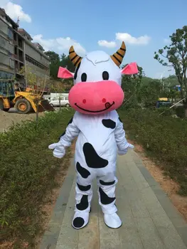 De înaltă calitate de vânzare Vaca mascota costum adult dimensiunea de Halloween, de Craciun Petrecere de Ziua Spectacole de vacă Mascota Costum