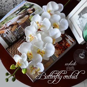 De înaltă calitate, decor nunta cu flori decorative acasă floare fluture orhidee, flori de mătase artificială de flori 10BUC/LOT