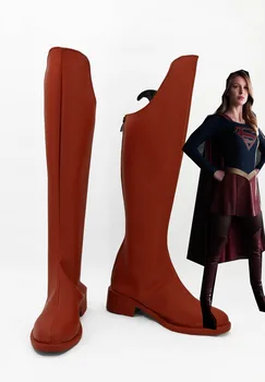 De Înaltă Calitate Pentru Adulți Supergirl Cosplay Pantofi Cizme Film Carnaval De Halloween Pentru Femei Personalizate Transport Gratuit Dimensiunea Euro