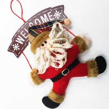 Decoratiuni de craciun Moș Crăciun, om de Zăpadă, Pom de Ușă Pentru Anul Nou bun venit în Casa Agățat Pandantiv Petrecere de Craciun Decor MR0001
