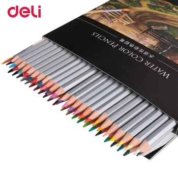 Deli profesionale 24/36/48 culoare acuarelă, creion pentru desen birou școală de artă brand de aprovizionare papetarie lemn colorate creion
