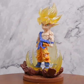 Desene animate Anime Dragon Ball Z Super Saiyan Goku din PVC Figura de Colectie Model de Jucărie Cadou 17cm