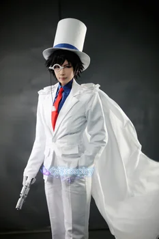 DETECTIV CONAN Magic Kaito Kid Phantom Thief Uniforme Cosplay Costum 7/lot