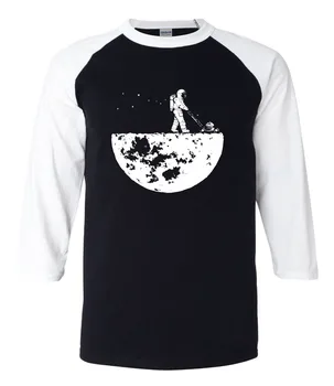 Dezvolta Luna Creative Maneca Trei Sferturi T Shirt Pentru Bărbați 2017 Vara Bumbac Noutate T-Shirt Casual Cool Jersey Pentru Adulți