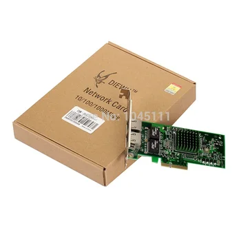 DIEWU PCI-E 4X Broadcom BCM5709 2-Port 1000 Mbps Gigabit LAN Card Adaptor de Rețea NIC