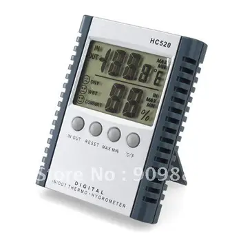 Digital In/Out Termometru Higrometru HC520 Interioară în aer liber Temperatură și Umiditate Metru Stație Meteo Cu Stand si Cablu Senzor