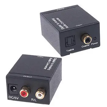 Digital Optic Coaxial Coaxial Toslink să Analog RCA L/R Audio Convertor Adaptor F08331