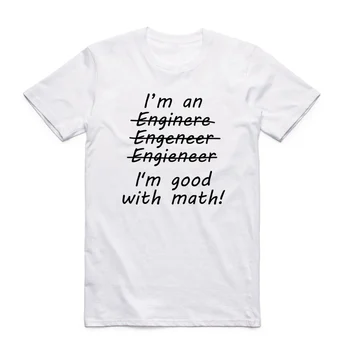 Dimensiunea asia sunt Inginer, nu sunt Bun La Matematica Inginerul Fizica Absolvent T-shirt, O-Neck Mâneci Scurte de Vara T-shirt HCP4195