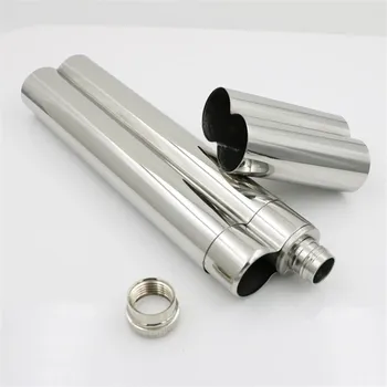 Din oțel inoxidabil Dublu pipe trabucuri tub cu vin tub 2 in 1 de metal pentru trabucuri caz de călătorie portabil trabuc instrumente
