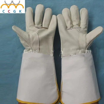 Din piele mănuși de sudură TIG MIG TIG 37cm timp Preveni arsurile respirația în stare de izolare purta non-alunecare, Anti-derapare purta mănuși de Sudură
