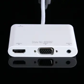 DisplayPort DP Male la VGA/HDMI Feminin +Audio +Micro USB Convertor de putere Cablu Adaptor
