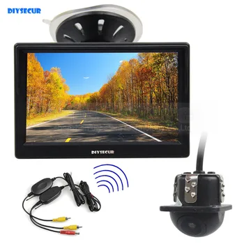 DIYSECUR Wireless 5 Inch HD Ecran LCD retrovizoare Monitor Monitor Auto Mini Masina Cam din Spate Vedere aparat de Fotografiat Masina de mers înapoi Sistem