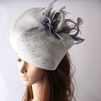 Doamnelor elegante pene sinamay femei pălării de păr accesorii de lux palarioare pentru pălării de nunta frumos de mireasa pălării și curse OF1524