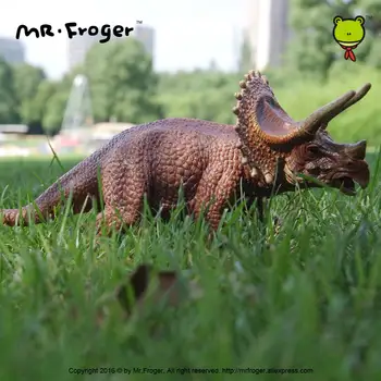 Domnul Froger Triceratops Model de Jucărie din plastic Dinozaur drăguț Solid Clasic Jucarii Copii Vechi PVC Animal zoo Modele Jurassic DIY