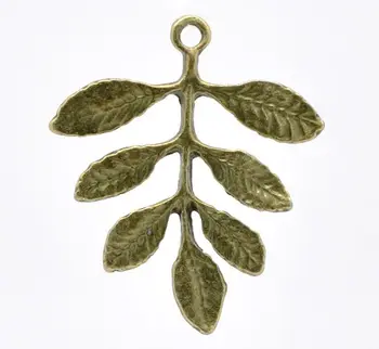 DoreenBeads cu Amănuntul Bronz Antic Leaf Farmecul Pandantive 31x27mm,vândut la pachet de 30